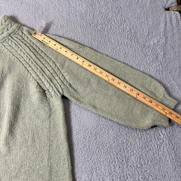 Loveriche Sweater Womens 1X Green Long Sleeve Chunky Knit Round Neck Sweater NEW - Picture 5 of 12
